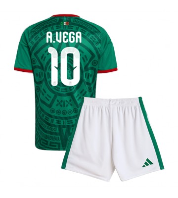 Mexiko Alexis Vega #10 Replika Hemmatröja Barn VM 2026 Kortärmad (+ Korta byxor)